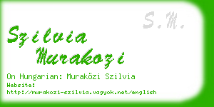 szilvia murakozi business card